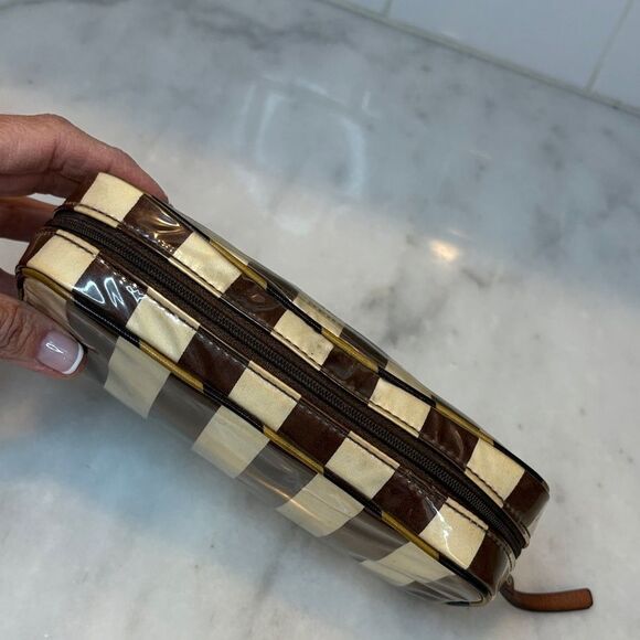 Kate Spade Striped Travel Cosmetic Case Pouch Clutch - Picture 9 of 16